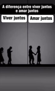 A diferença entre amar e viver juntos